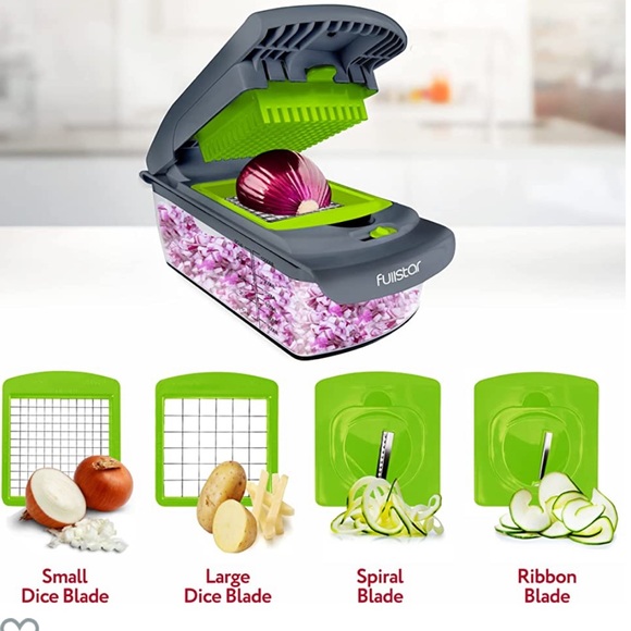 New Vegetable Chopper,Spiralizer Slicer Chopper with Container, Pro Food Chopper - Picture 15 of 16